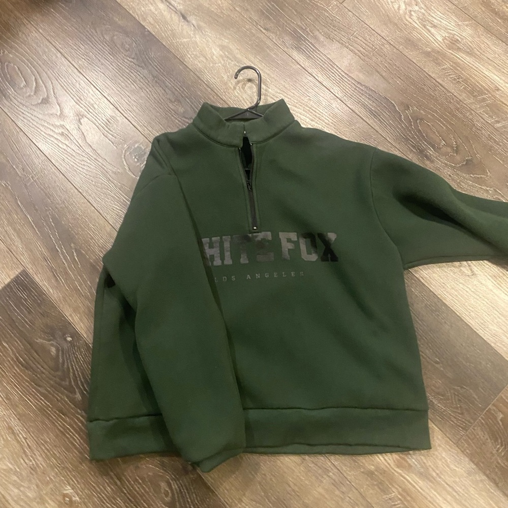 White fox quarter zip